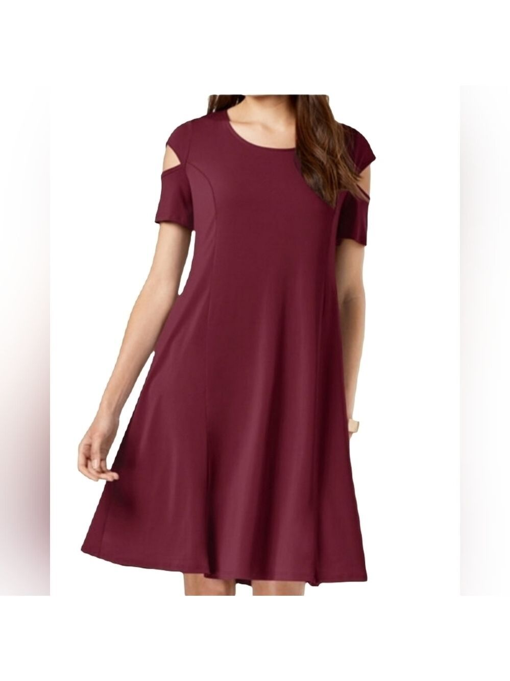 NY COLLECTION SIZE XS PETITE RED DRESS SPRING SUMM